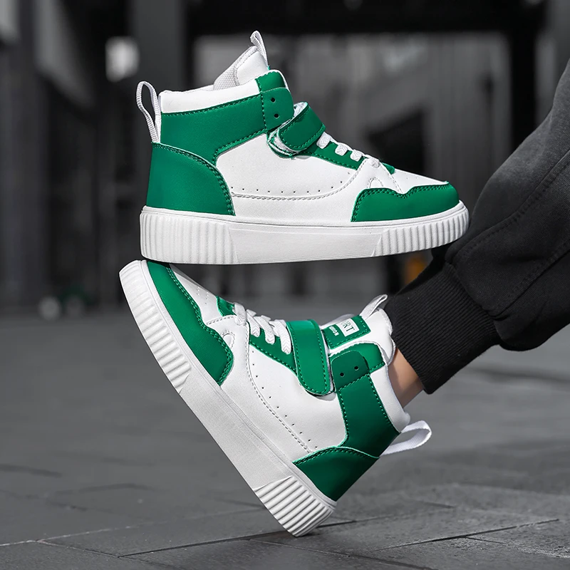 

Children's White Sneakers, Breathable, High-top, Suitable for Both Men and Women, Versatile for All Occasions, Casual Sneakers