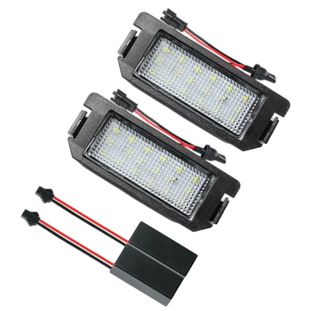 

12V 2Pcs Car LED License Plate Lights for Hyundai Coupe i10 i20 Veloster Kia Xenon White Light ABS Auto Accessories