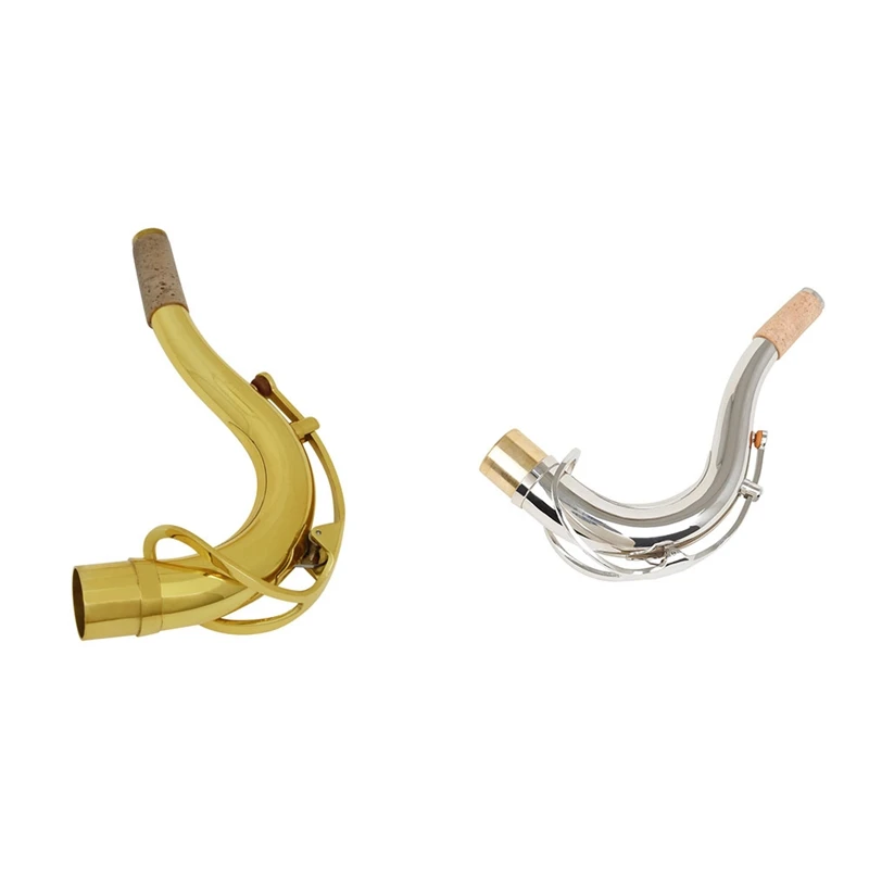 

LALA 27.5Mm Tenor Saxophone Necks Nickel Plated Silver Sax Bend Neck Curved Soprano Brass Of Neck Musical