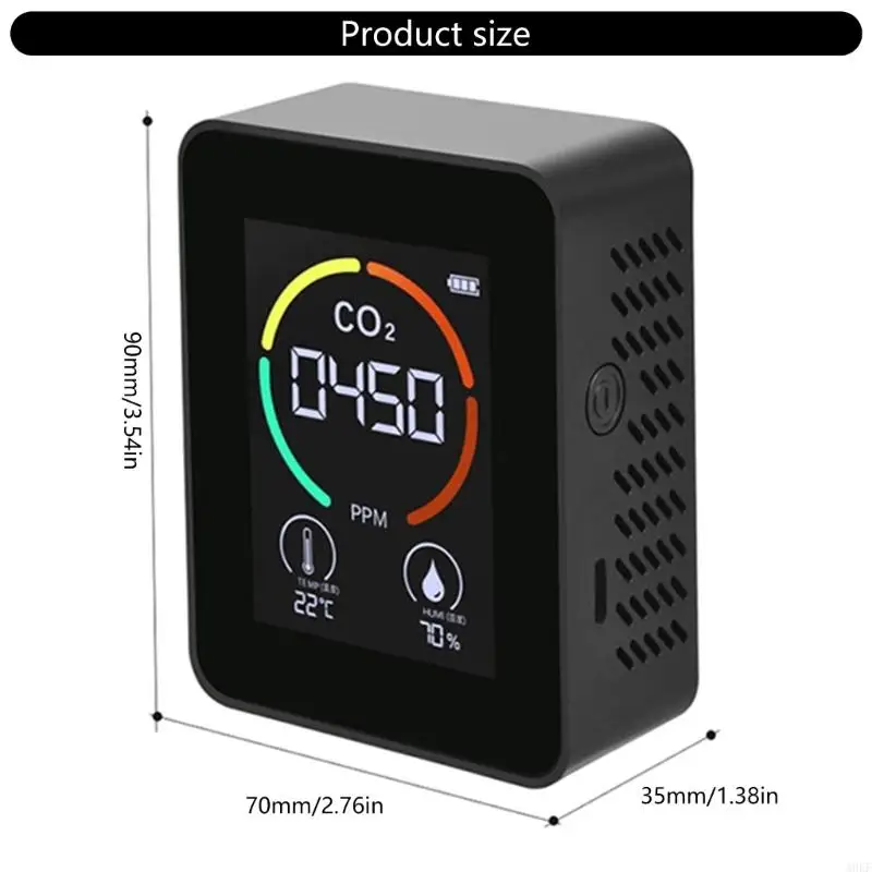 A0KF CO2 Monitoraggio del tester Checkers con display digitale per uso comodo ovunque