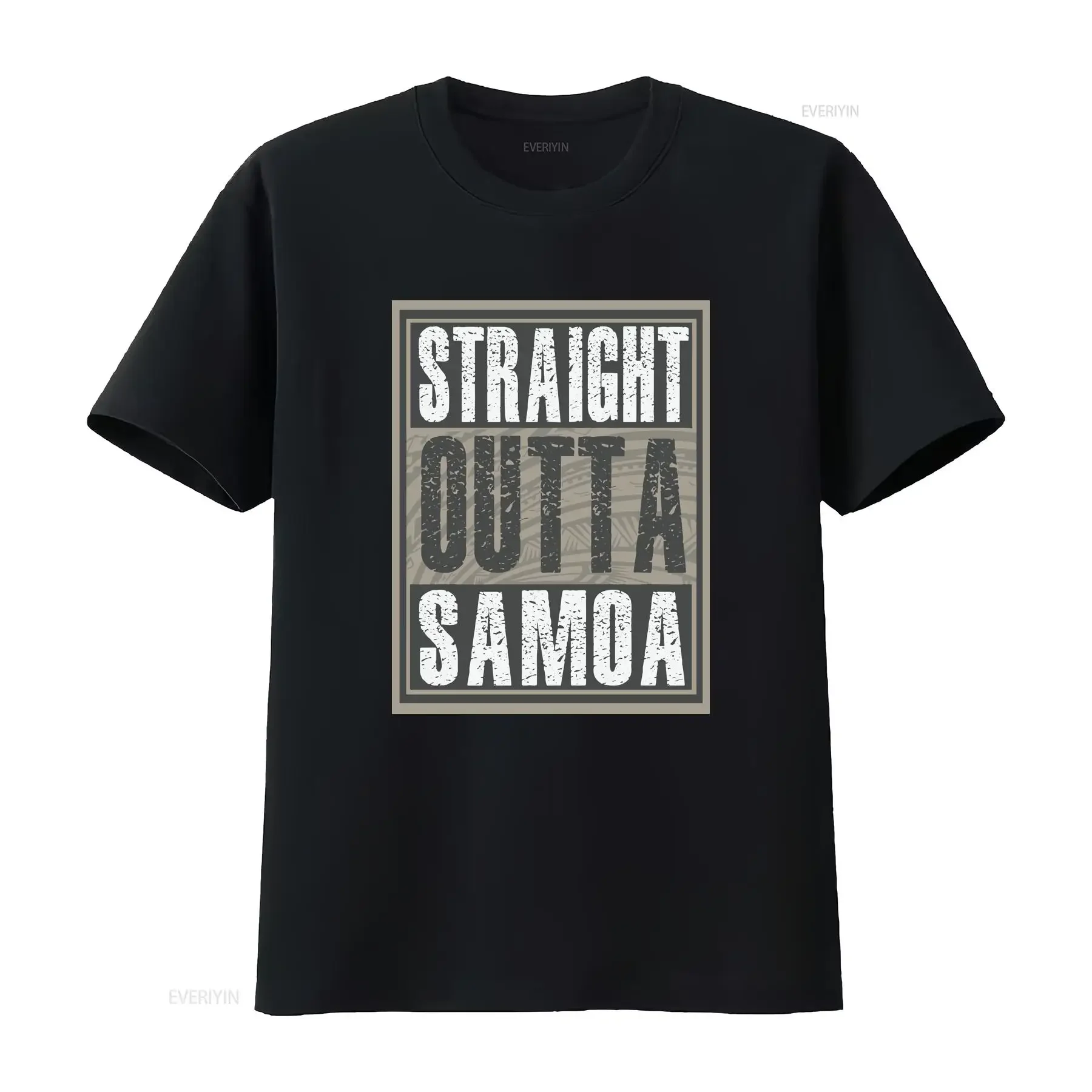 STRAIGHT OUTTA SAMOA Polynesian Tribal Design T shirt Samoan Pacific Islander Pride vintage Washed Casual graphic Comfortable