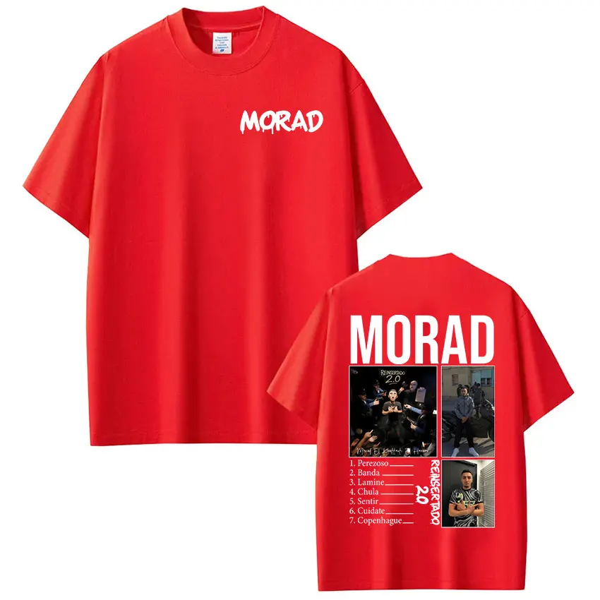 Koszulka damska z nadrukiem, 100% czysta bawełna, styl hip-hop, oversize, luźna, moda casual, rapera Morada MDLR z 2025 roku, letnia kolekcja.