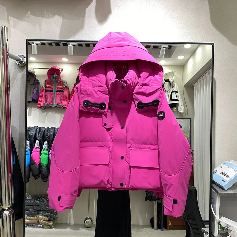 Winter Warm Women Down Jacket 2025 New Fashionable Design Sense White Duck Down Hooded Hood High Quality Women Down Jacket H652