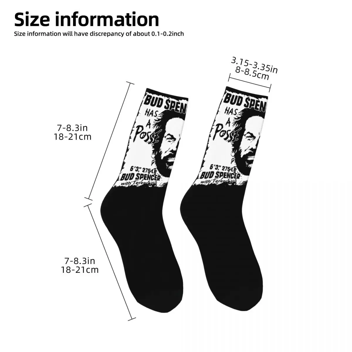 Bud Spencer Socks Men Women Polyester Fashion Socks Harajuku Spring Summer Autumn Winter Middle Tube Socks Gifts