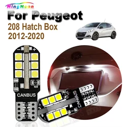 2Pcs T10 LED Bulbs Parking Lamp For Peugeot 208 Hatch Box 2012 2013 2014 2015 2016 2017 2018 2019 2020 License Plate Lights