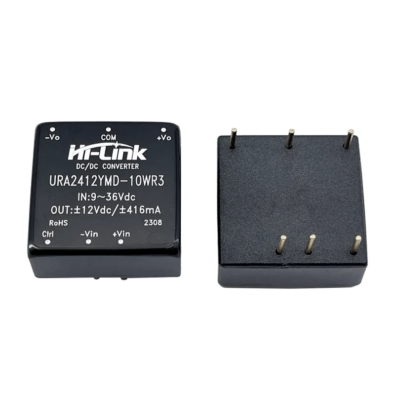 URA2405YMD-10WR3 Hi-Link โมดูลจ่ายไฟ10W 24V ไปยัง5V DC Converter Step Down splitated Efficiency 91%