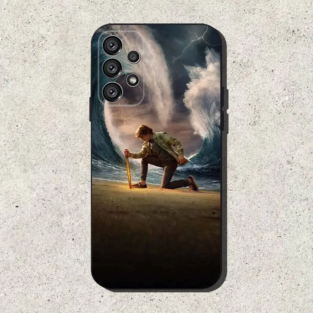 Funda de teléfono P-Percy Jackson para Samsung S25,S24,S21,S22,S23,S30,Ultra,S20,Plus,Fe,Lite,Note,10,9,5G cubierta negra