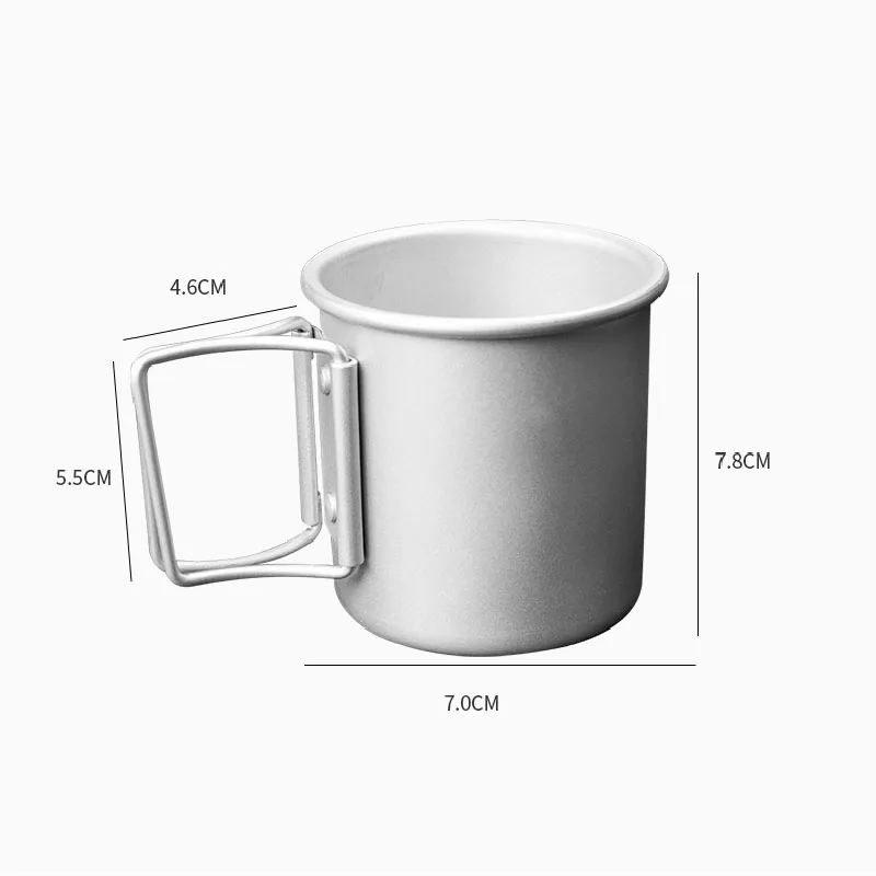 Camping picnic aluminum alloy folding water cup coffee cup outdoor camping cup light tea cup mug can hold boiling water