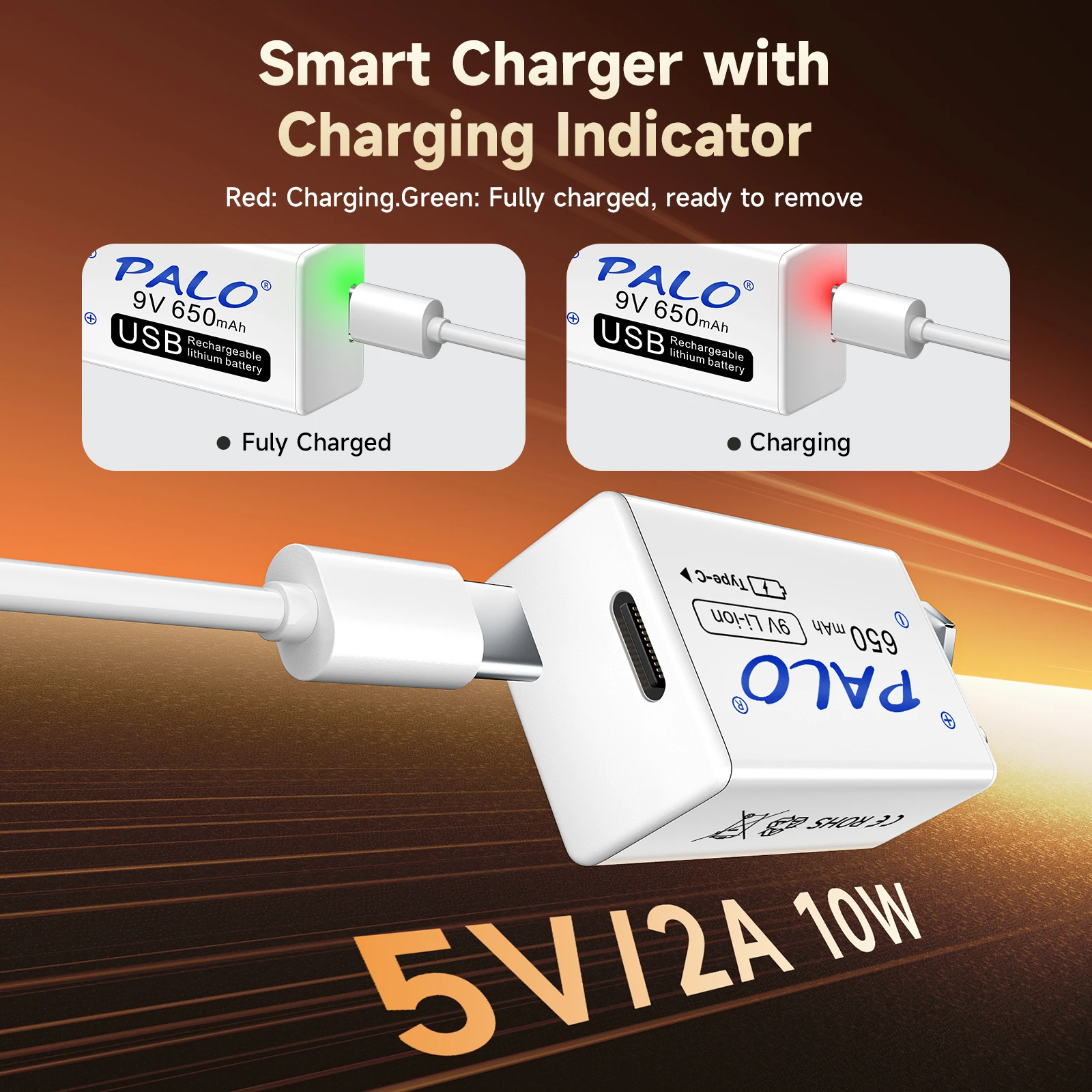 9V Rechargeable Battery Lithium Li-ion 9 Volt 6F22 Ni-MH Ni MH 9V Crown Battery for Multimeter KTV Microphone Metal Detector