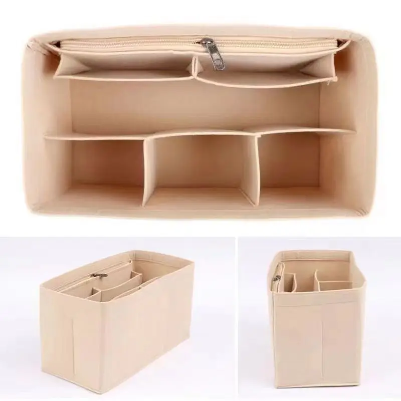 

2025 Durable Felt Handbag Insert Organizer Portable Tote Bag Liner Pouch Internal Support for Purse Organisation
