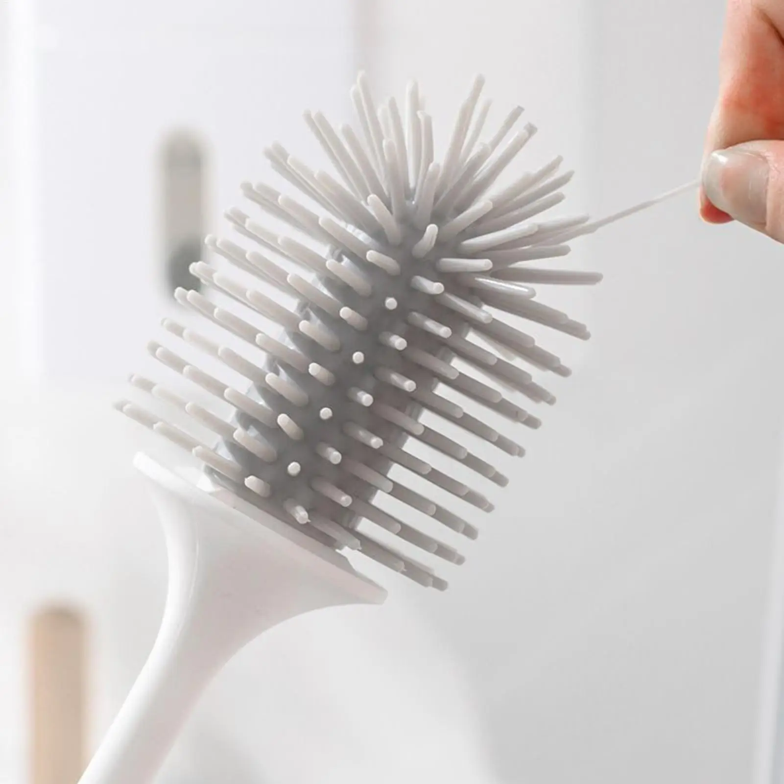 

Toilet Bowl Brush And Holder Bathroom Toilet Scrubber Brush And Holder Wall Mount Scrubber Cleaning Tools For Shower Hotel