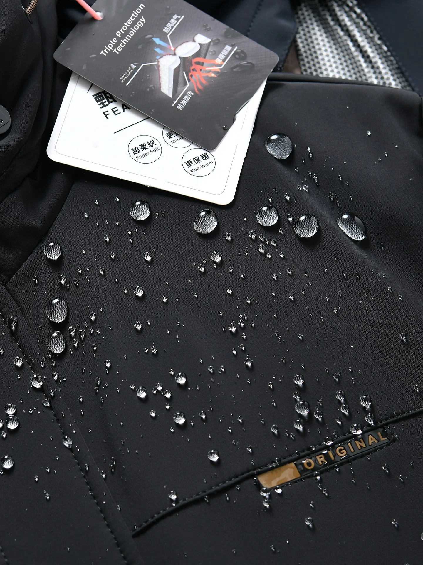 Detachable Inner Duck down Filling Waterproof Men's Thick Warmth Administrative down Jacket Outdoor City Casual Style Zipper ...