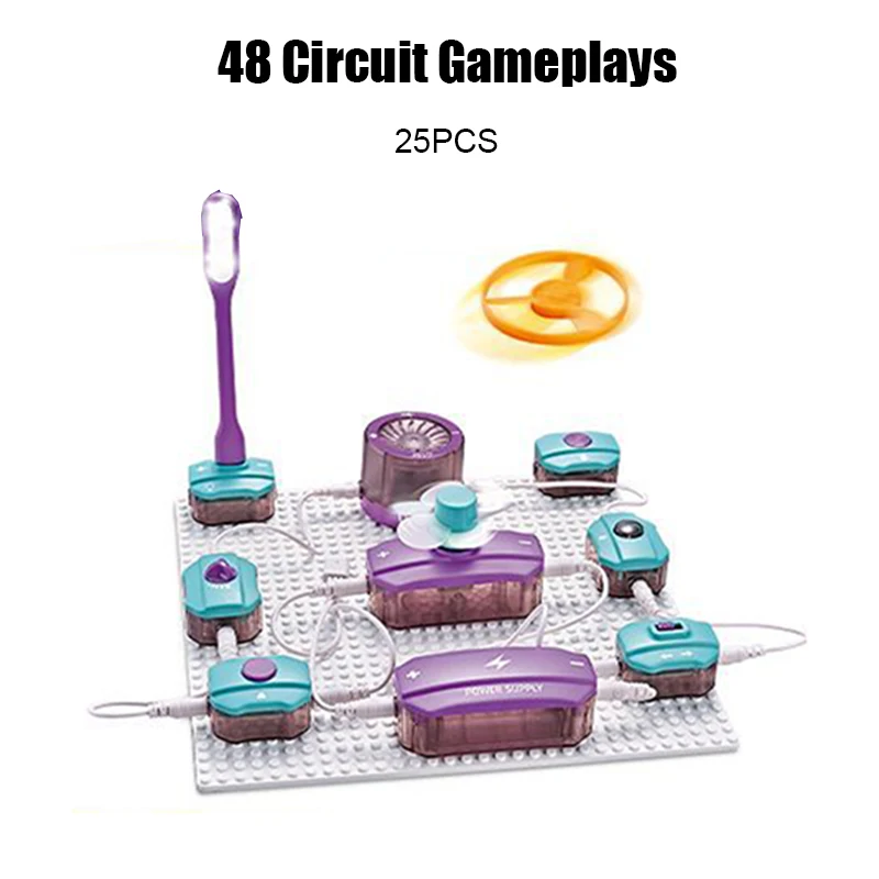 Zestaw edukacyjny dla dzieci Steam: układ scalony, elektronika, klocki konstrukcyjne, eksperymenty naukowe, fizyka, zabawka, prezent dla chłopców