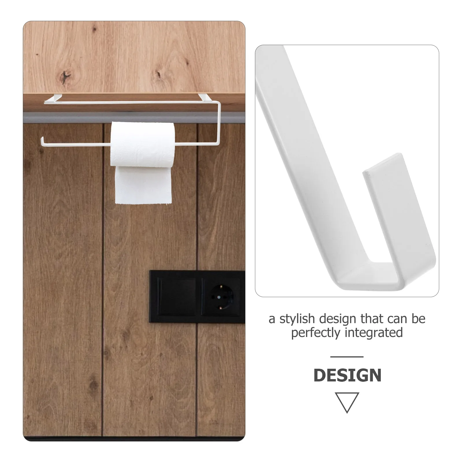 

Sturdy Multi-Functional Hanging Wall Mount Holder Towel Cling Film Storage Rack Metal Roll Paper Stand Toilet Paper Rack