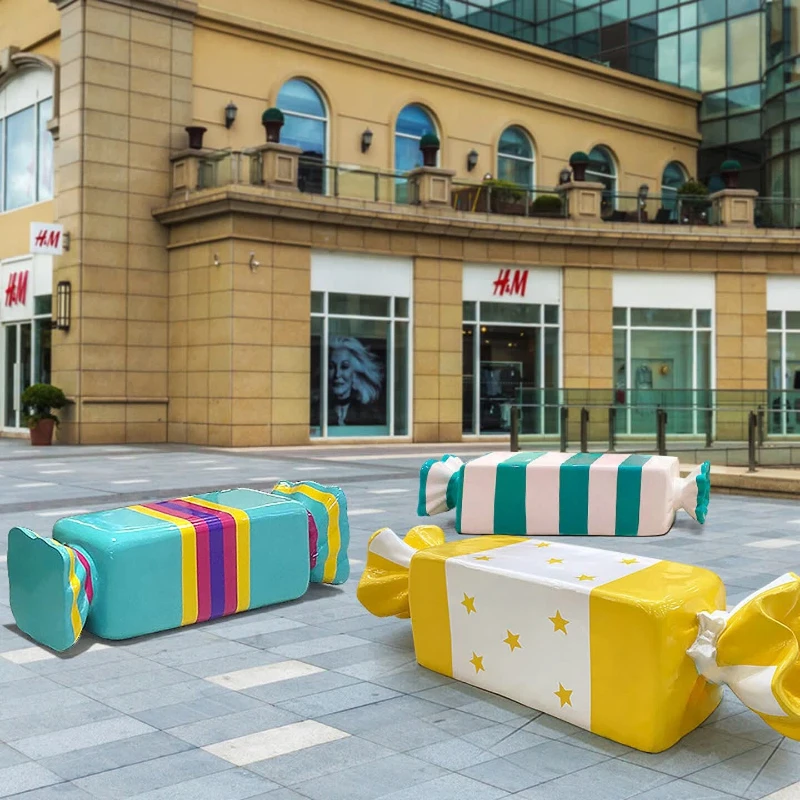 FRP Meichen Leisure Colored Candy Bench Kindergarten School Shopping Mall Public Rest Area Waiting Seat Chair