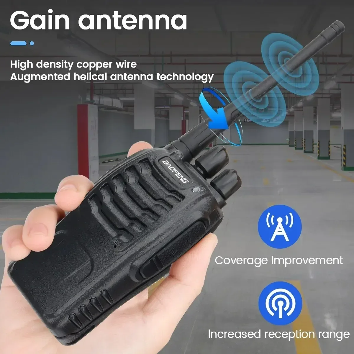 Baofeng Official Store 6Pcs BF 888S Walkie Talkie UHF 400 470MHz Long Range Two Way Ham Radios Transceiver for Hunting Hotel