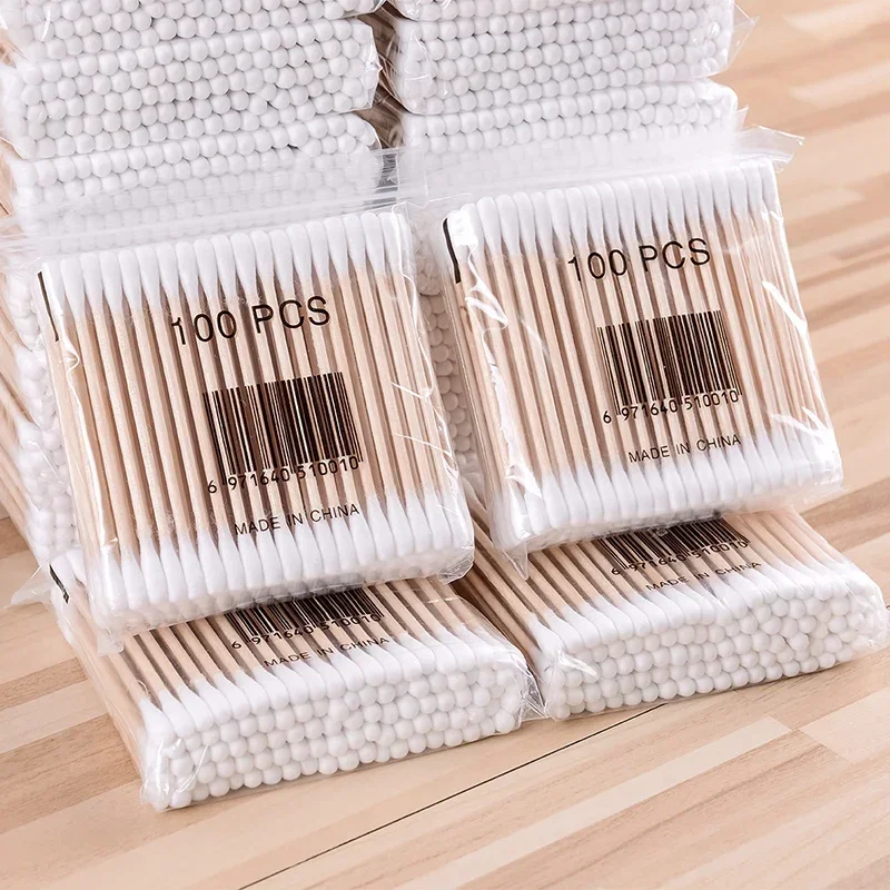 

Heallor 500/1000PCS Disposable Make Up Cotton Swabs Double Head Micro Brushes Eyelash Extension Glues Removing Noses Ears Cleani