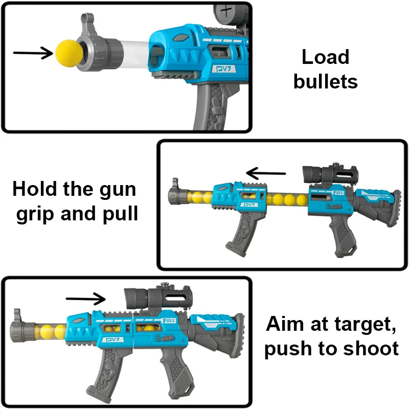 DIZ TOYS 45 سنتيمتر رصاصة طرية بندقية اللعب لون عشوائي M416 ندبة نموذج طفل لعبة اطلاق النار سلاح دليل رغوة الكرة قاذفة الأطفال هدية