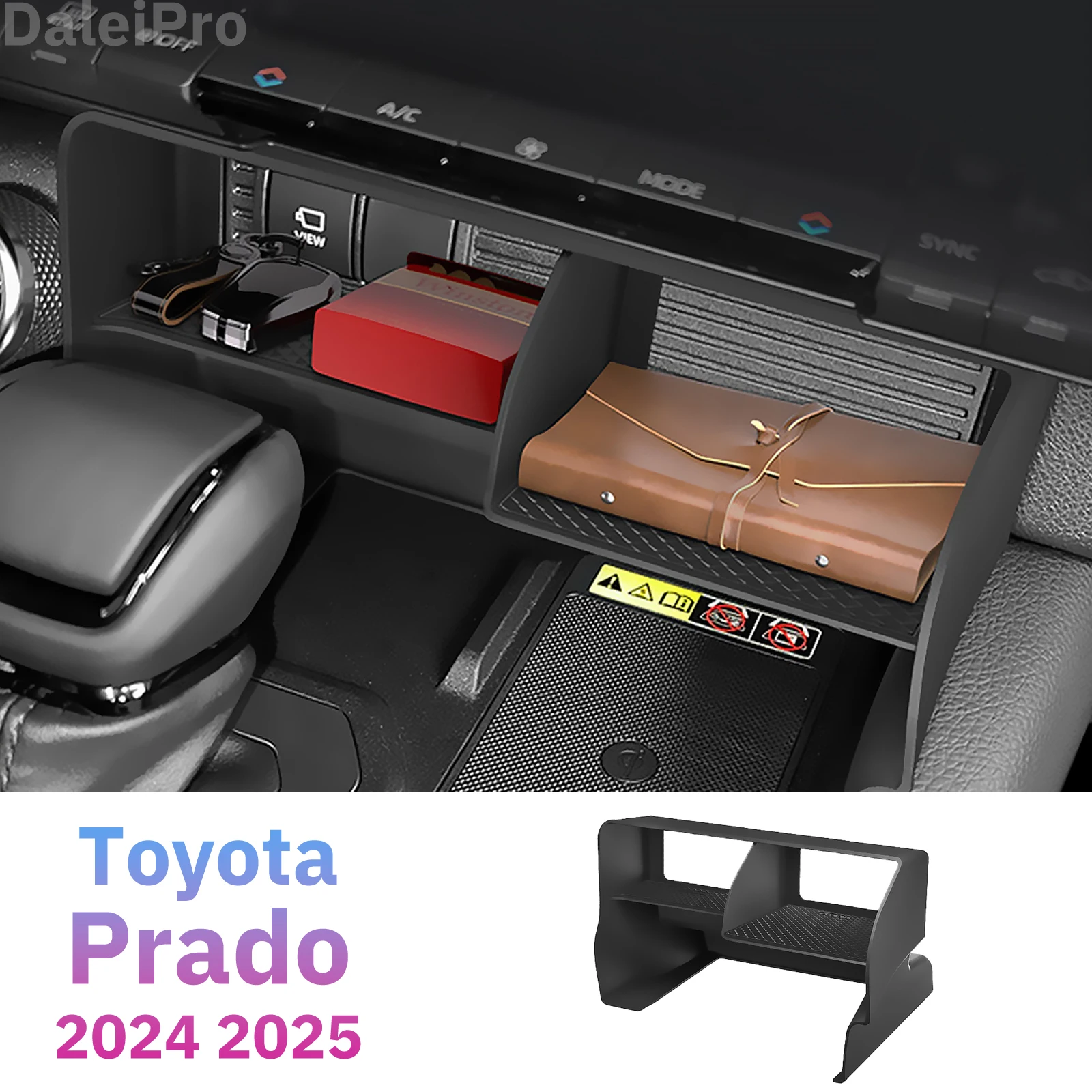 For Toyota Land Cruiser 250 Prado LC250 2024 2025 Car Center Console Organizer Tray Layered Storage Box Tidying Car Accessories
