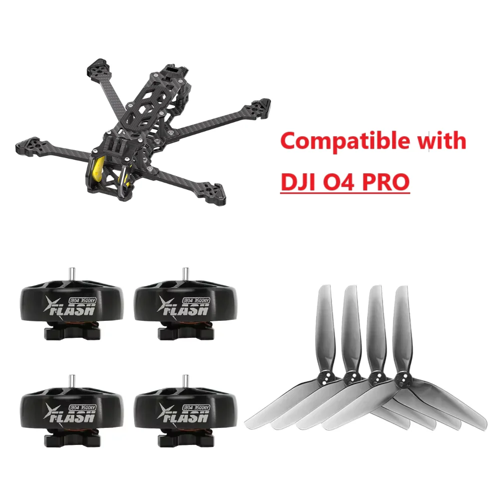 

FlyFishRC Atlas 4 O4 PRO LR FPV Комплект рамы Deadcat Flash 1804 Бесщеточный двигатель HQ T4x2x3 Комплект пропеллера
