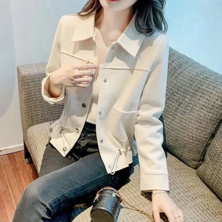 Malá větrovka do pasu, krátká bunda pro ženy, temperamentní, sladký krátký top pro ženy, dámská teplá bunda na začátek podzimu - náhled 2