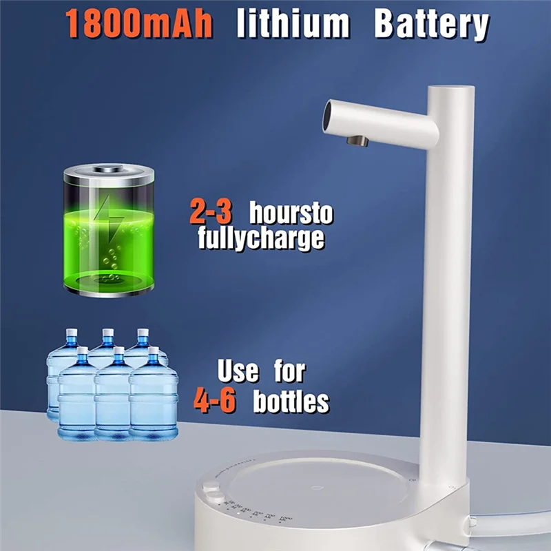 حار الكهربائية جالون المياه مضخة التلقائي زجاجة ماء مضخة موزع سطح المكتب قابلة للشحن مضخة مياه مع حامل أ