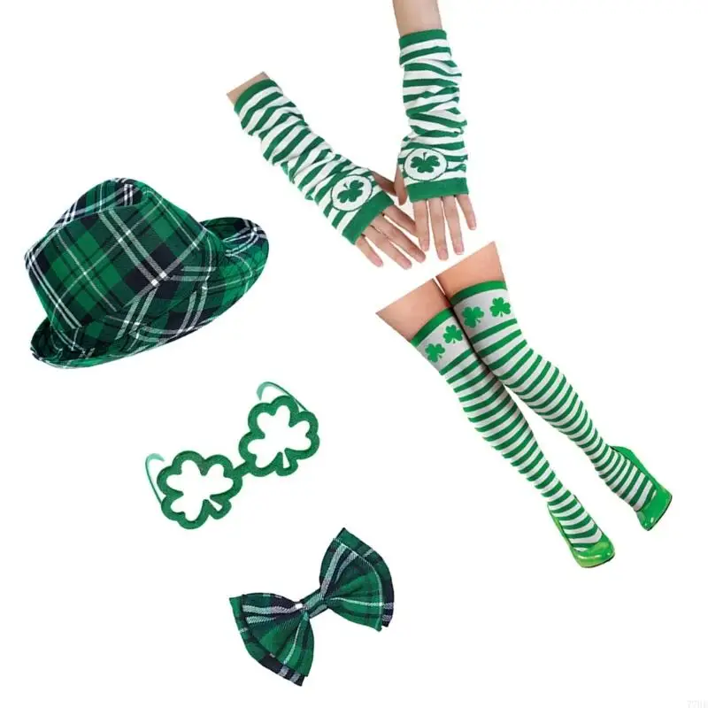 77He Patrick's Day Outfits Accessorio Irish trucco in costume da festa per uomini donne Halloween Cosplay Irish Festival