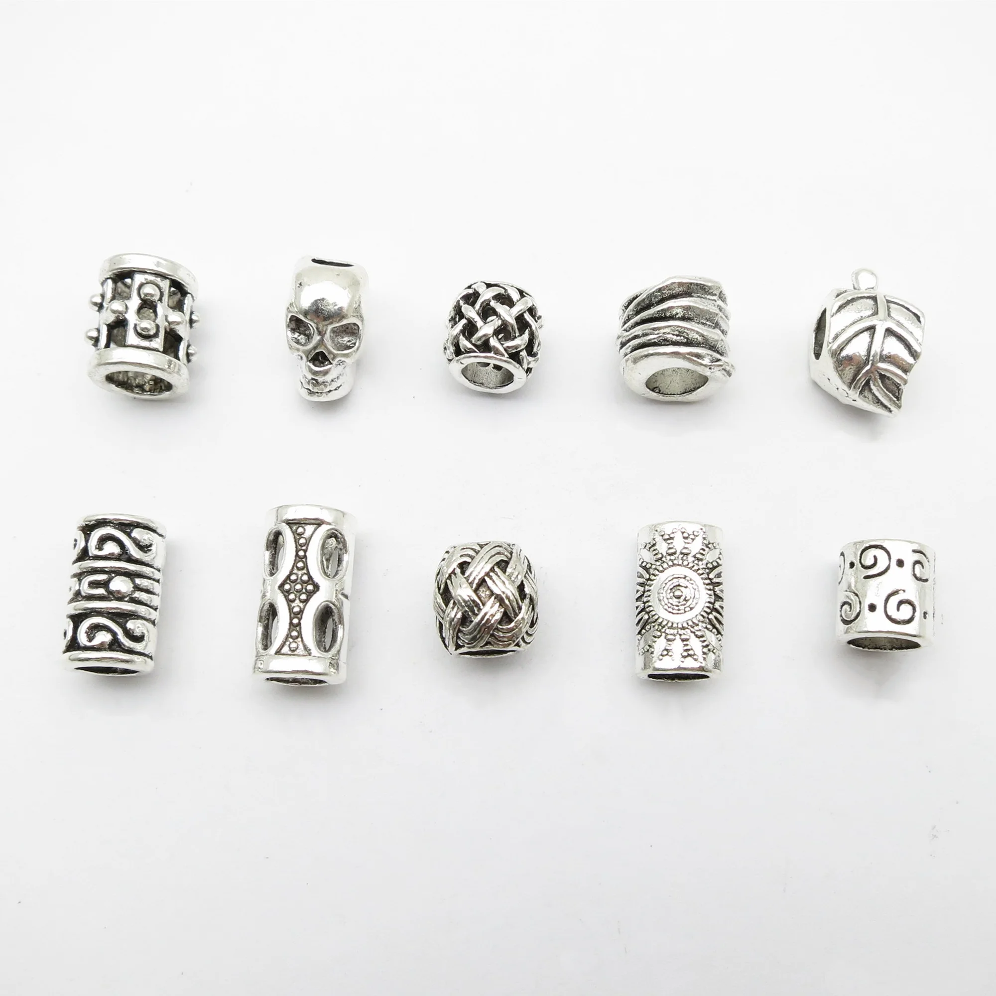 10Pcs/Pack Skull/Leaf DIY bead - Crimp Bead Tube ulasan dan harga