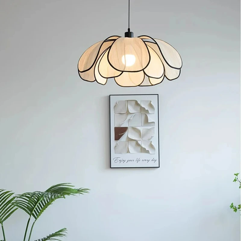 Modern Cloth Pendant Light E27 Bulb For Dining Room Bedroom Parlor Dropshipping Art Decor Lamp 110-240V