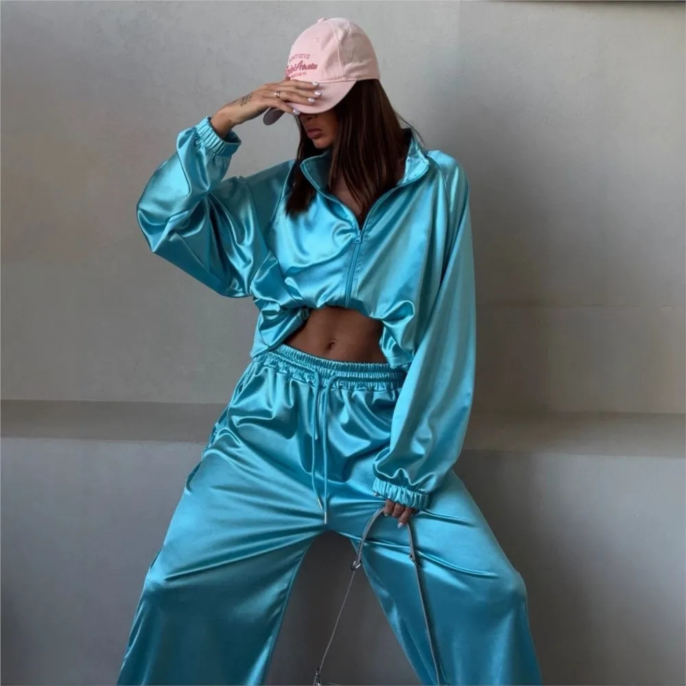 MsChuh Casual 2 Pieces Set For Woman Two Piece Outfits Women's Matching Sets All-match Commuting Personality Street Solid Color