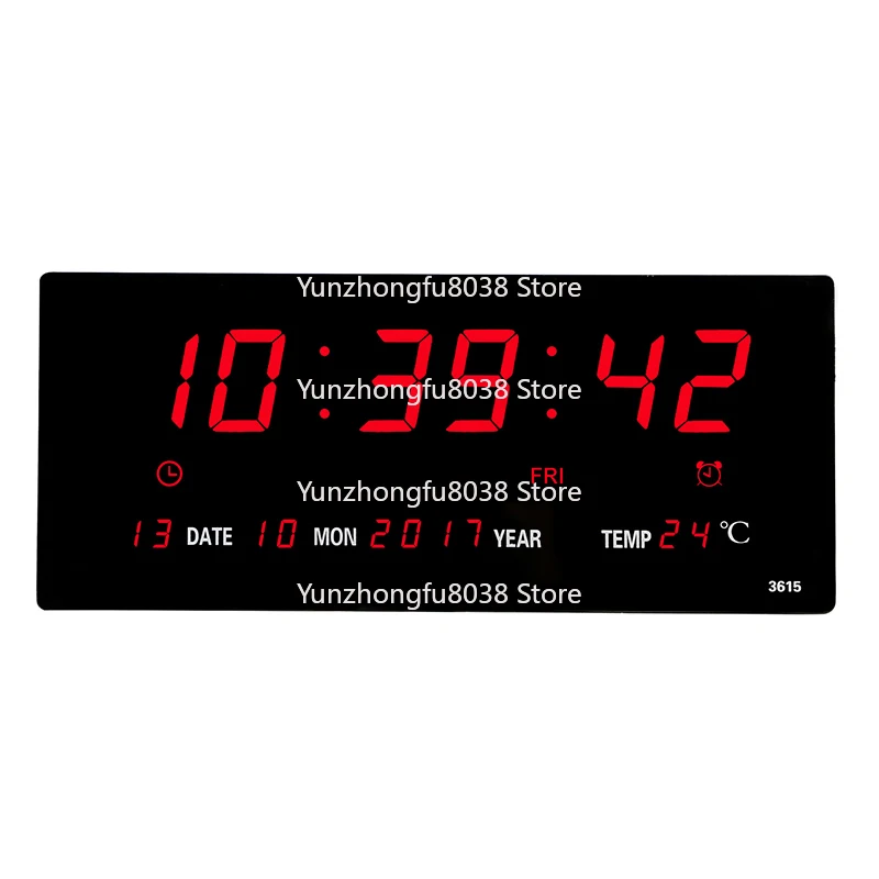 Wall Clock Digital Light Emitting Diode Calendar Clock