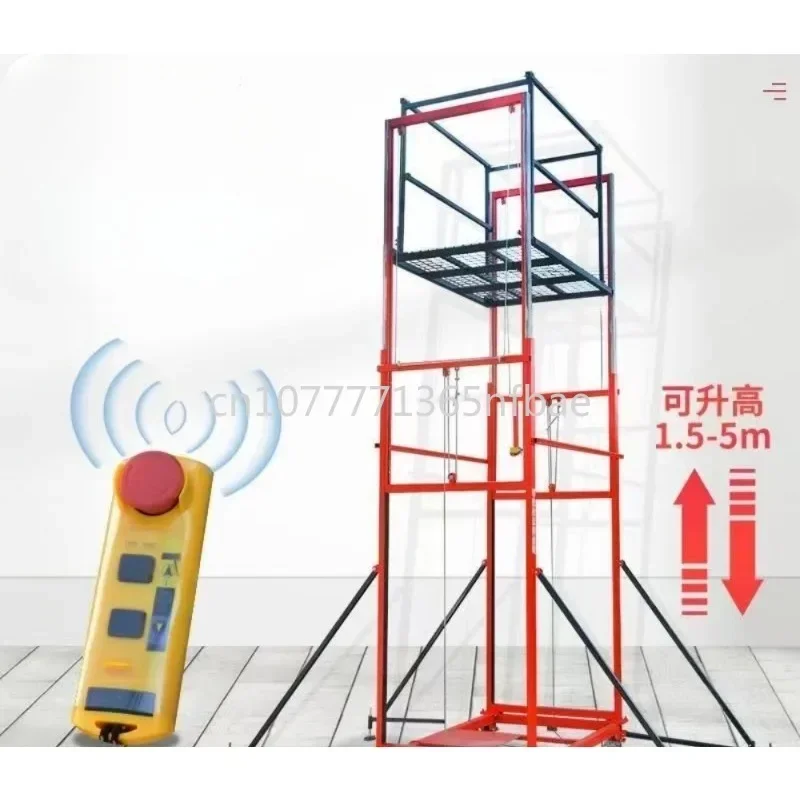 Fully automatic indoor and outdoor decoration elevator, electric lifting scaffold, mobile folding remote control