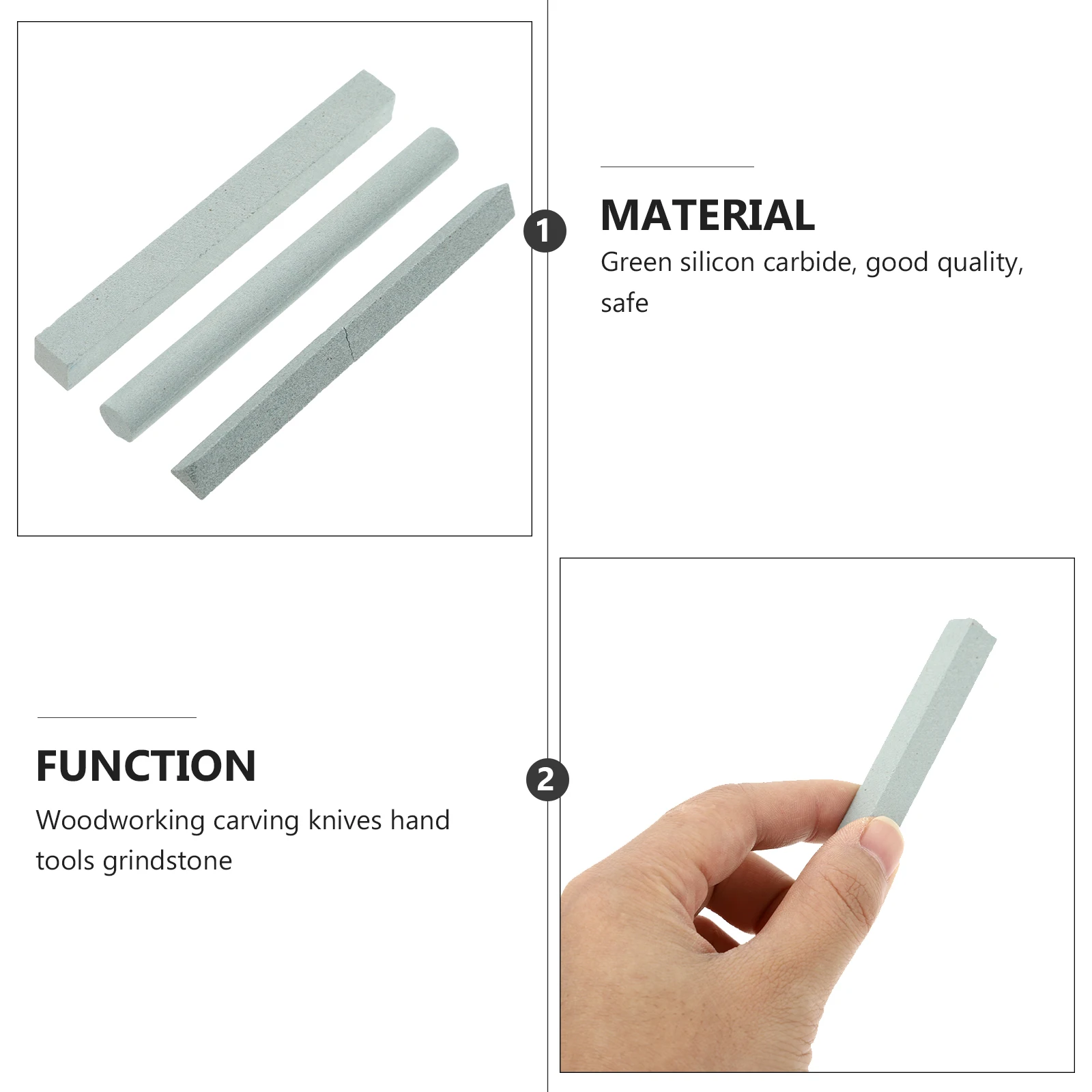 

3pcs Carbide Sharpening Whetstone Durable Woodworking Grinding Tool For Handmade Knives Home Sharpener Abrasive