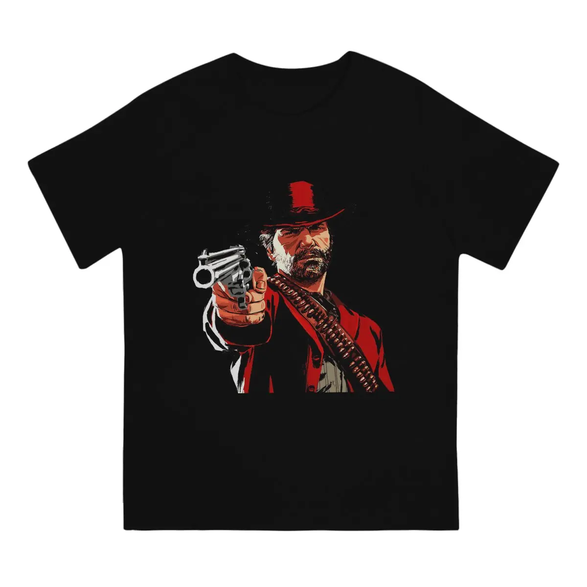 Arthur Morgan Men T Shirt Red Dead Redemption Vintage Tee Shirt Short Sleeve Crew Neck T-Shirts Adult Clothes