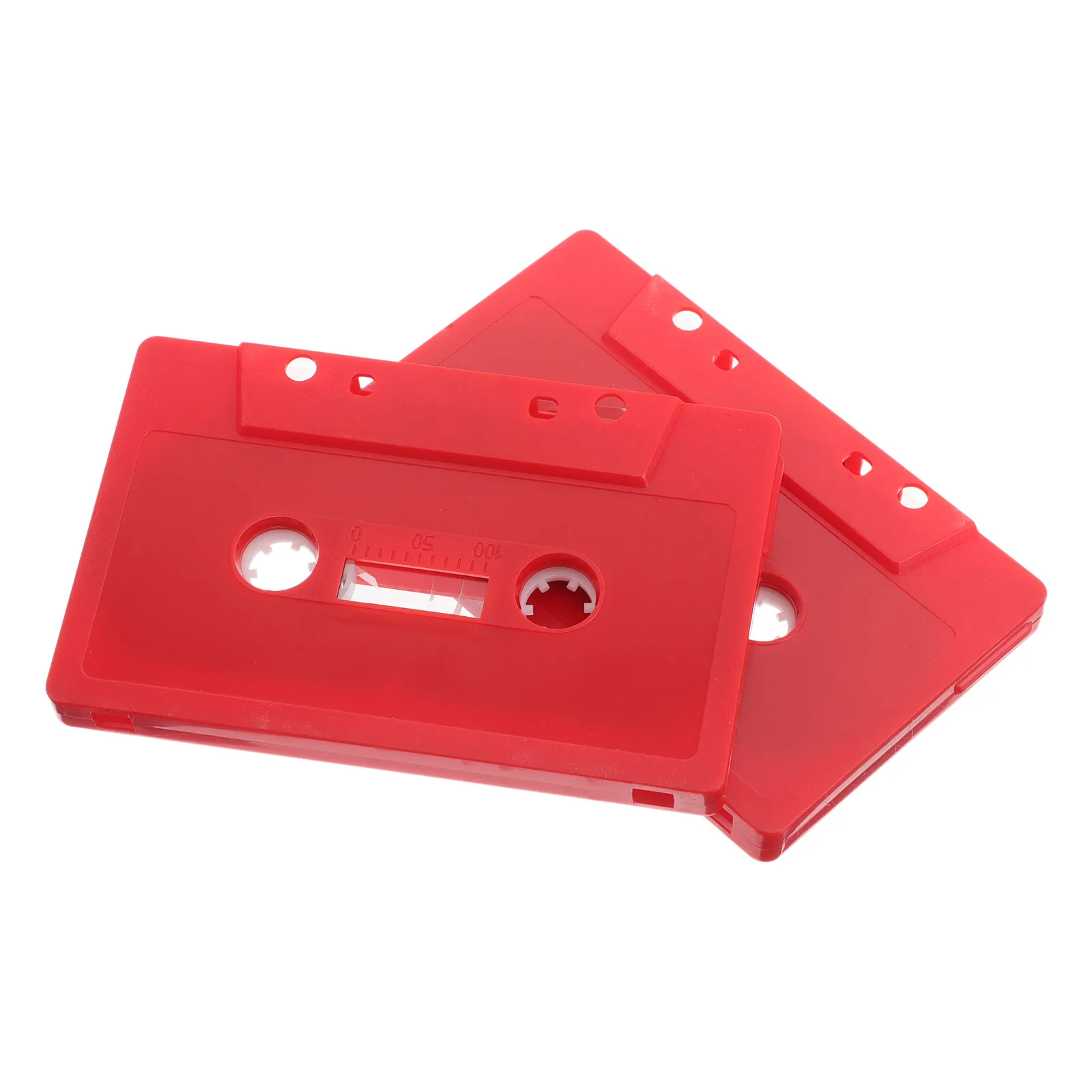 

2pcs Retro Cassette Tapes Blank Decorations Plastic Vintage Style DIY Audio Tape Wall Craft Supplies
