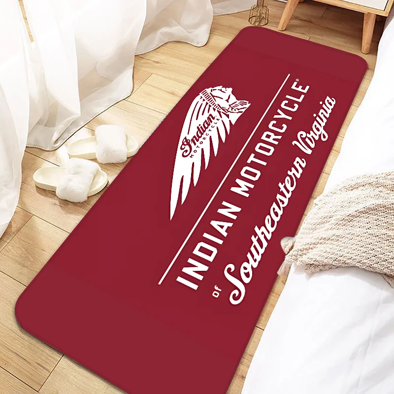 I-Indian Motorcycle Door Mat Entrance Non-slip Doormat Washable Kitchen Carpet Living Room Hallway Rugs Bathroom Bath Door Mats