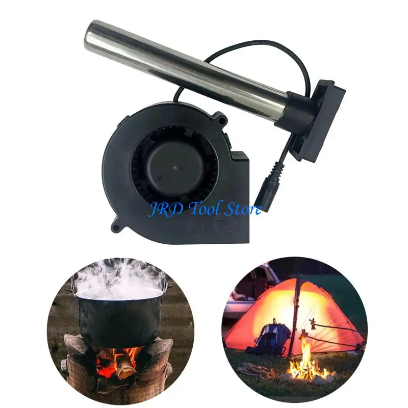 A2UD Variable Speed 9733 Blower Fan With Metal Air Duct For Outdoor Cooking Efficient Combustion And Ventilation Barbecue