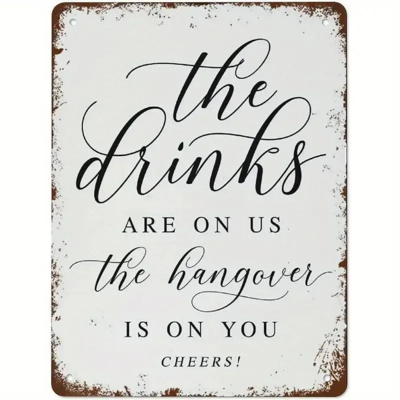Fun Wedding Decoration Aluminum Sign - 