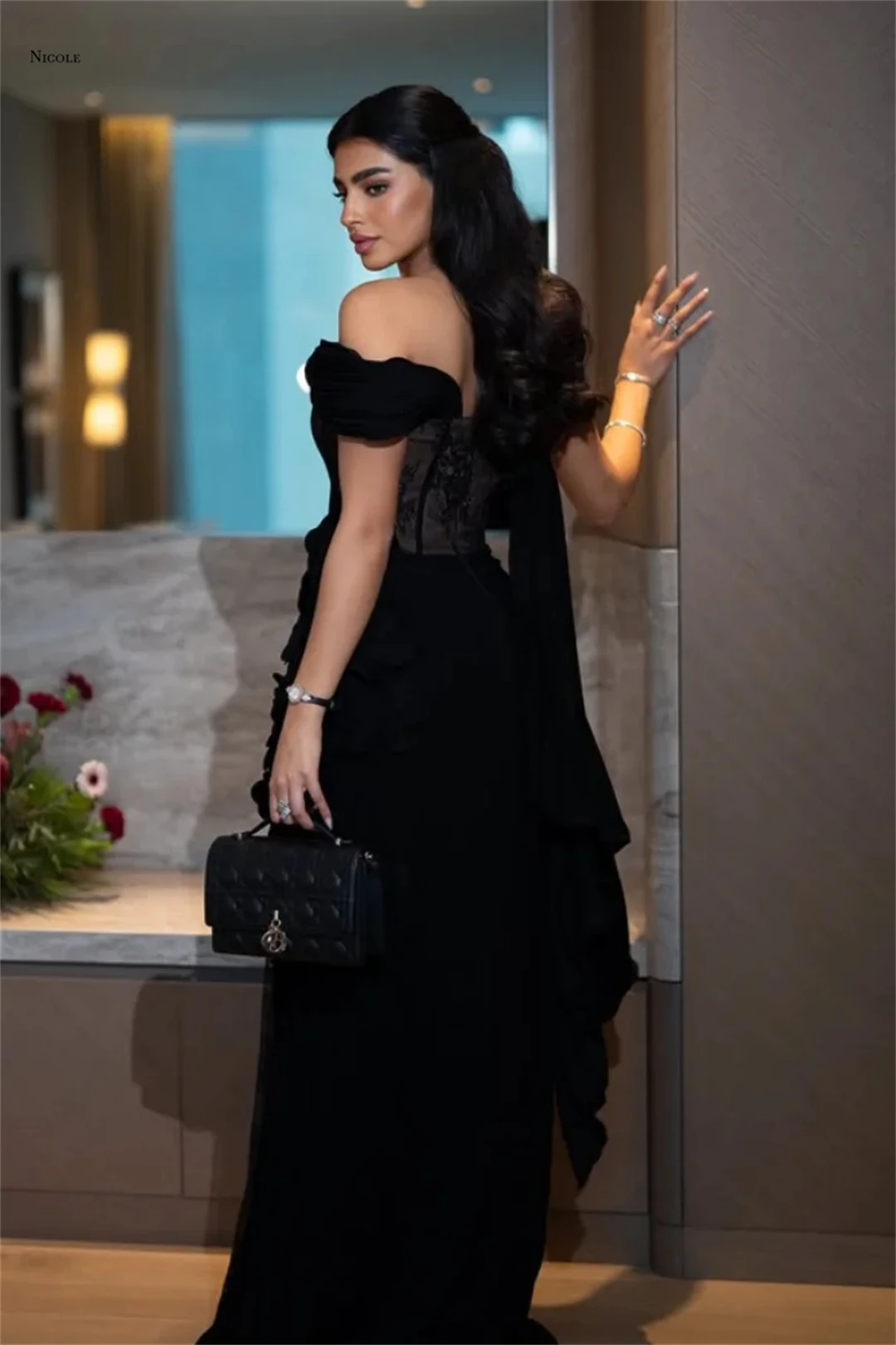 Nicole vela vestido de noite feminino feito sob encomenda vestidos de festa luxuosos para ocasiões especiais linha um vestido de baile de luxo 2025