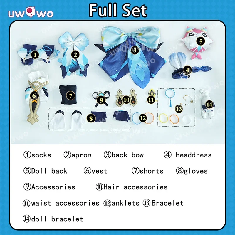 سلسلة UWOWO Collab: لعبة Muhlany التأثيرية جينشين إمباكت ناتلان موالياني أزياء تنكرية للهالوين @ 0Z *