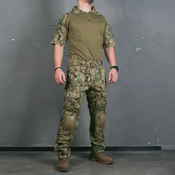 Emersongear versão verão conjunto de combate uniforme roupas terno camisas calças caça caminhadas ao ar livre airsoft aor2