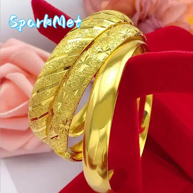 

Christmas Gold 24K Heart Sutra Dragon and Phoenix Open Bracelet, Glossy Gypsophila 999 Jewelry Womens Charm Jewelry for Birthday