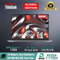Lenovo Laptop ThinkBook 14+ AMD Ryzen R7 7735H 16GB/32GB RAM 512G/1T SSD 14-Inch 2.8K 90Hz IPS Screen Notebook Computer PC
