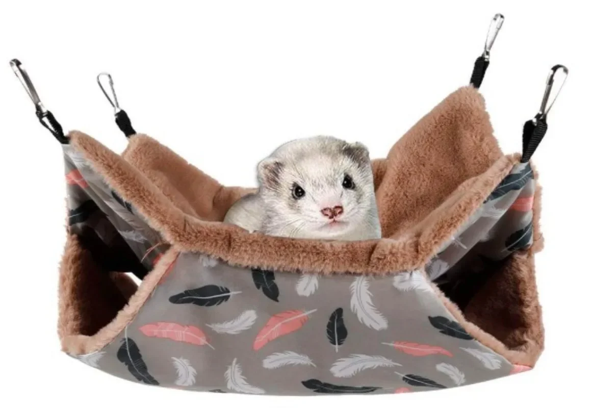 Warm Hamster Hammock Guinea Pig Hanging Beds House for Small Animal Cage Rat Squirrel Chinchillas Nests Pets Supplies