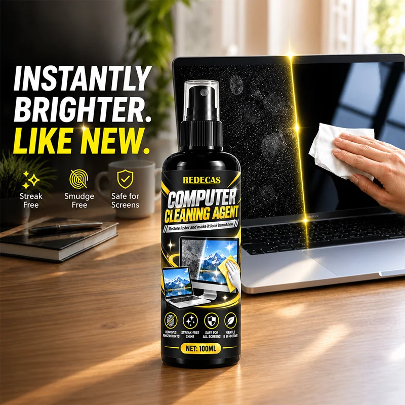 Computer Screen Cleaner, Removes Fingerprints & Grease, Coating Safe, Streak-Free, Laptop Monitor Phone Tablet TV LCD/OLED Spray