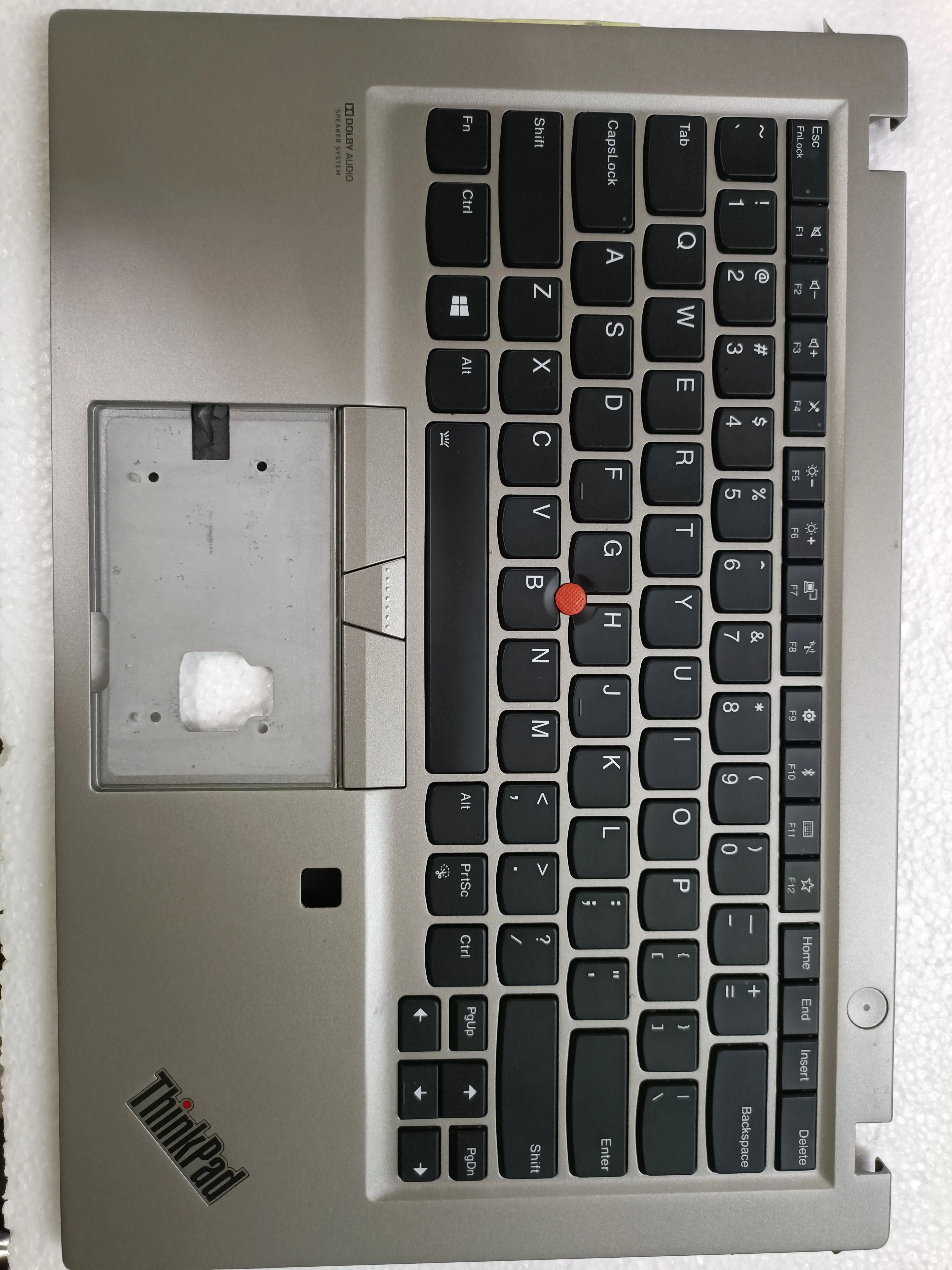 

Used Original for Lenovo ThinkPad T490s C Case with Backlight Keyboard Silver Palm Rest Cover All-in-one