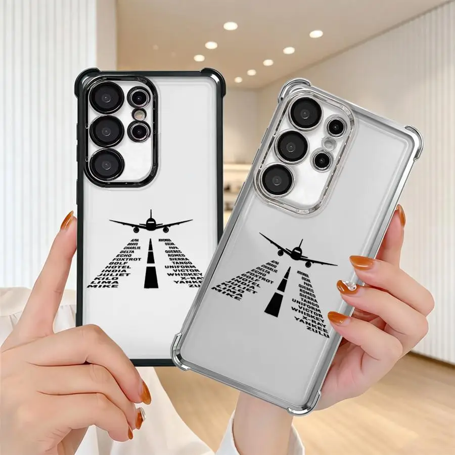 Airport Runway Case for Samsung Galaxy S26 Ultra S21 Plus S23 S24 S25Ultra S22 Ultra S20 FE S24Ultra S25 Edge Phone Cover