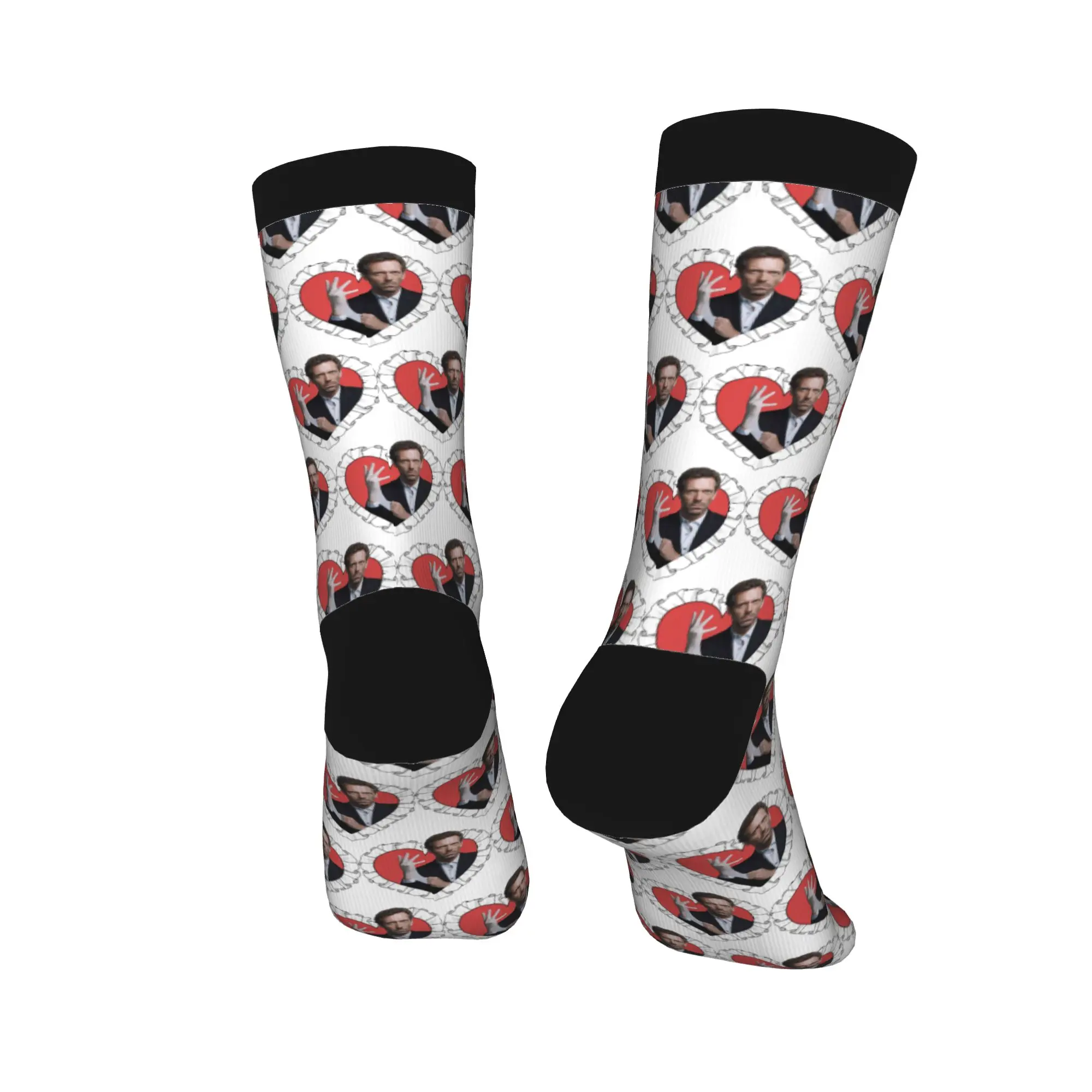 جوارب دكتور جريجوري هاوس للخريف، جوارب تلفزيون أمريكية مضحكة للرجال، جوارب جودة جرافيك للجري مضادة للانزلاق #4