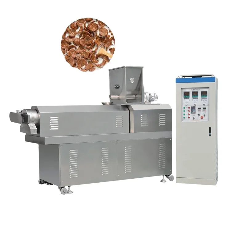 SHENGRUN Automatic New High Productivity Electric Corn Flakes Production Line Steel Construction 850kg/h Capacity Touch Control