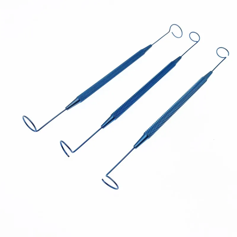 Titanium Stainless Steel double ended pigtail ophthalmic probe eye Veterinary Surgical Instruments